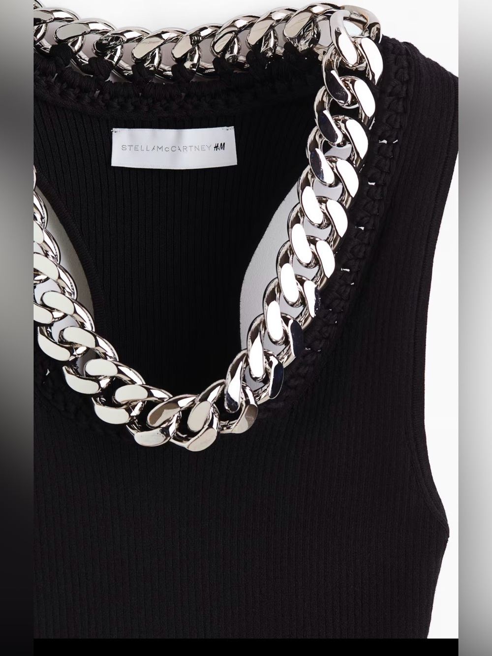 Stella McCartney chain detail ribbed tank top